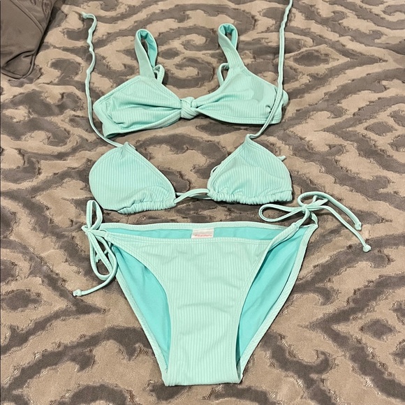 Xhilaration Other - Xhilaration women’s 3 pieces swim separates seafoam green tops XS - bottoms M
